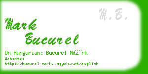 mark bucurel business card